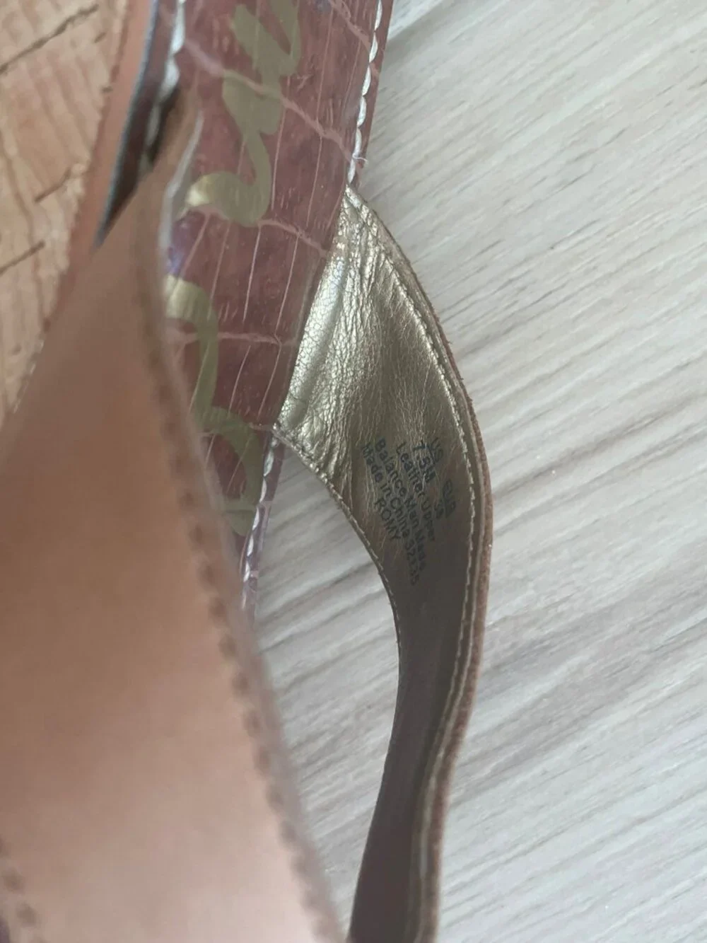 Sam Edelman Cork Wedge Thong Sandals 7.5 - Picture 4 of 4
